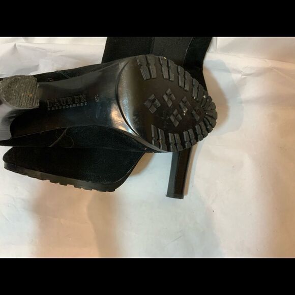 Lauren Ralph Lauren LRL Tiara Ankle Chelsea Boots Suede Heel Booties Size 10B - Picture 5 of 8